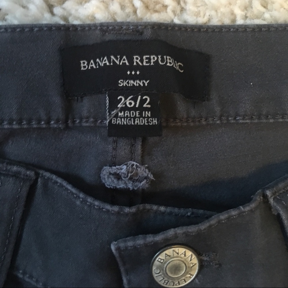 SOLD Banana Republic Skinny 26 2 Jeans Slate Gray - Picture 3 of 8